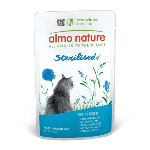 almo nature, Almo Nature Holistic Sterilised mit Kabeljau, Nassfutter für Katzen (70g)