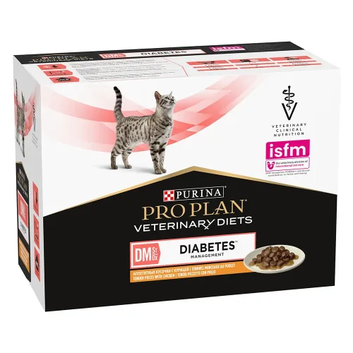 PDM to be maintained, PRO Plan® Veterinary Diets Feline DM St/Ox Diabetes Management Huhn in Soße