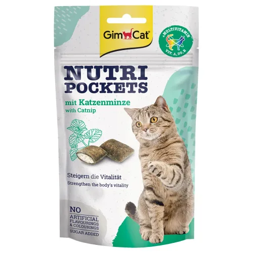 Gim Cat, Gim Cat NutriPockets Minze & Multi-Vitamin (60g)