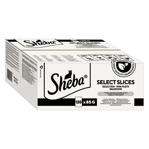 Sheba Multipack Katze Portionsbeutel 120 x 85 g - Selektion in Sosse (Geflügel Variation)