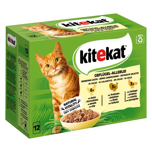 Kitekat, Kitekat Multipack Geflügel-Allerlei in Gelee 12x85g