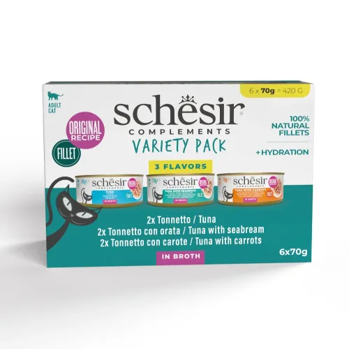 Schesir, Schesir Complements in Brühe 12 x 70 g - Thunfisch