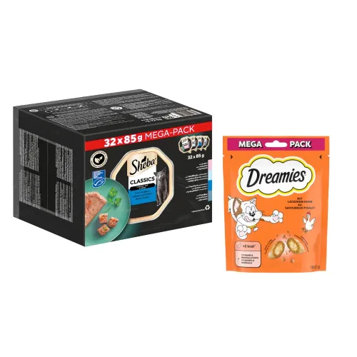SHEBA, Multipack Sheba Varietäten Schälchen 32 x 85 g - Classics in Pastete