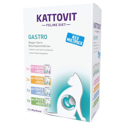 Kattovit, KATTOVIT Feline Diet Nassfutter Katze Gastro Multipack in Sauce 12x85 g