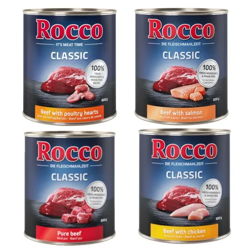 Rocco, Rocco Classic 6 x 800 g - Rind mit Geflügelherzen