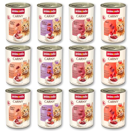 Animonda, animonda Carny Nassfutter Katze Adult, Mixpaket Fleischauswahl 12x400 g Mixpaket 1