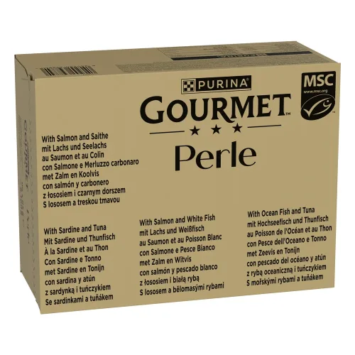 Jumbopack Gourmet Perle 96 x 85 g - Fisch-Mix in Sauce