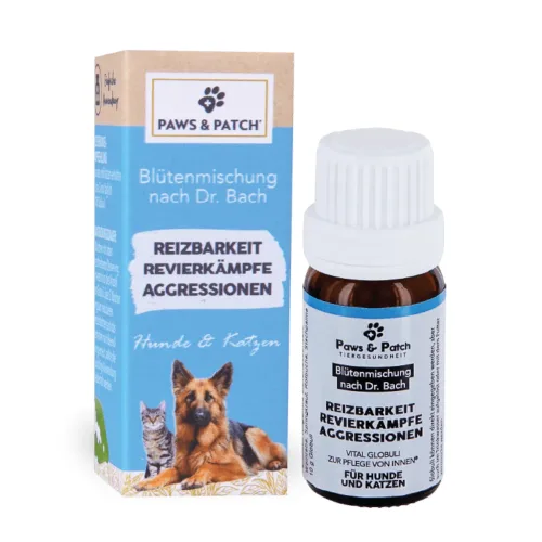 Paws & Patch, Paws and Patch Reizbarkeit+Aggressionen+Revier Hunde/Katzen Bach-Blütenmischung (10g)