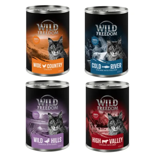 Wild Freedom, Wild Freedom Adult 6 x 400 g - getreidefreie Rezeptur - Wild Hills - Ente & Huhn