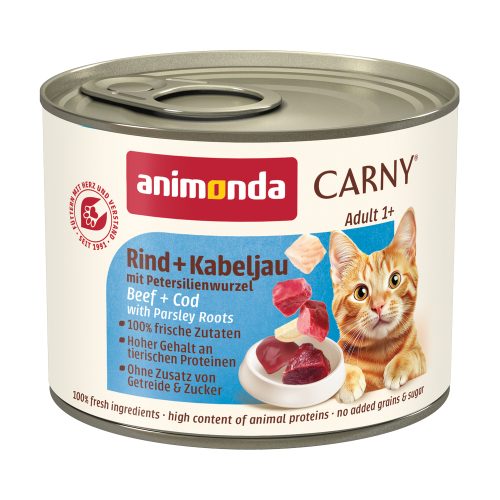 Sparpaket animonda Carny Adult 24 x 200 g - Rind & Kabeljau mit Petersilienwurzel