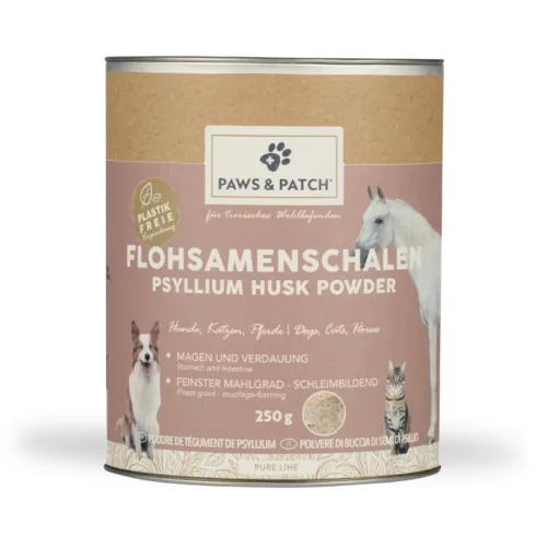 Paws & Patch, Paws & Patch Flohsamenschalenpulver für Hunde, Katzen und Pferde (250g)