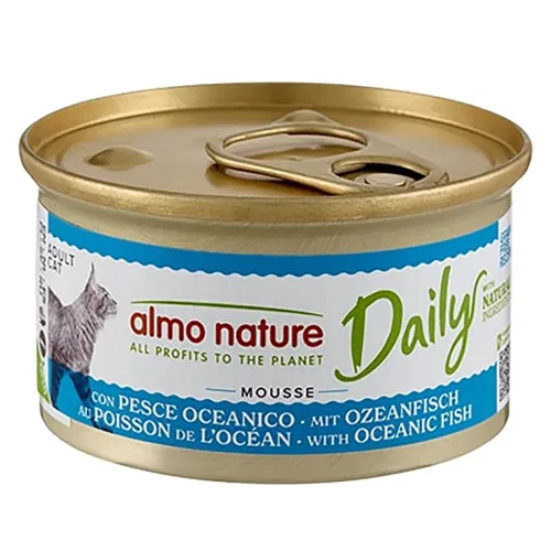 almo nature, Almo Nature Daily Mousse mit Lachs, Nassfutter für Katzen (85g)