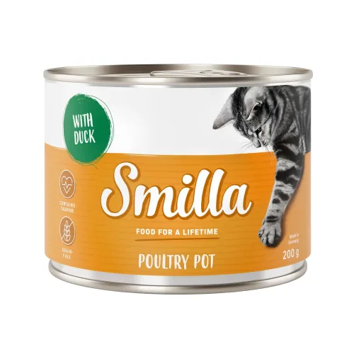 Smilla, Smilla Geflügeltöpfchen Probiermix - 6 x 200 g (4 Sorten)