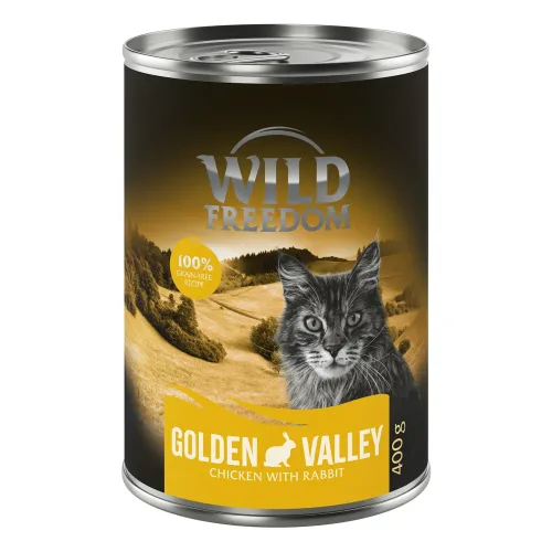 Wild Freedom Adult 6 x 400 g - getreidefreie Rezeptur - Golden Valley - Kaninchen & Huhn