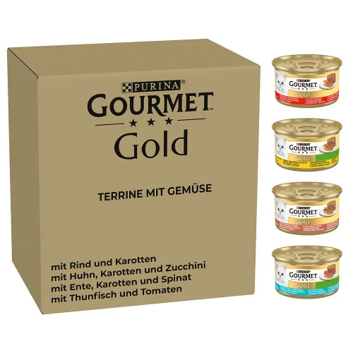 Gourmet, Megapack Gourmet Gold Terrine 24 x 85 g - mit Gemüse