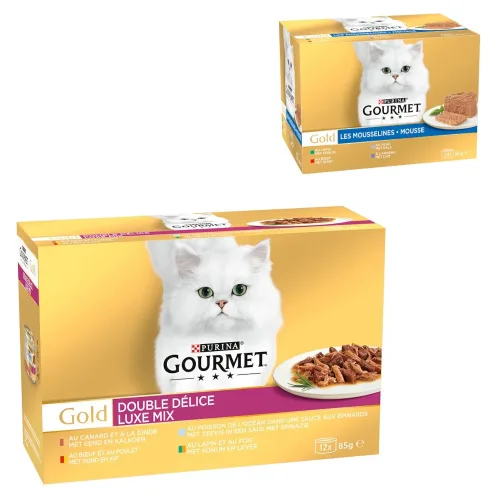 Gourmet, Jumbopack Gourmet Gold Duo Delice 96 x 85 g - Luxus-Mix