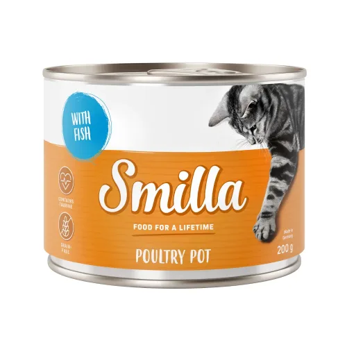 Smilla, Smilla Geflügeltöpfchen Probiermix - 6 x 200 g (4 Sorten)