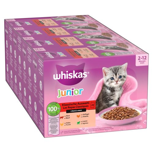 whiskas, Whiskas Multipack Junior Klassische Auswahl in Sauce 12 x 85g