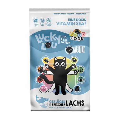 Lucky Lou, Lucky Lou Trockenfutter für Katzen, Adult Geflügel und Lachs 1.7 kg