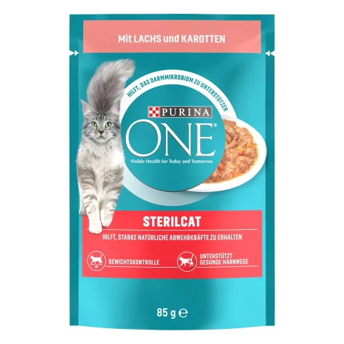 PURINA ONE SterilCat - Lachs und Karotten (52 x 85 g)