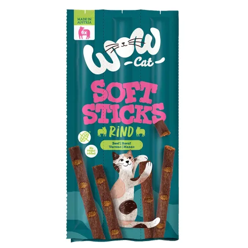 WOW, Wow Cat Soft Sticks Rind 6x5g