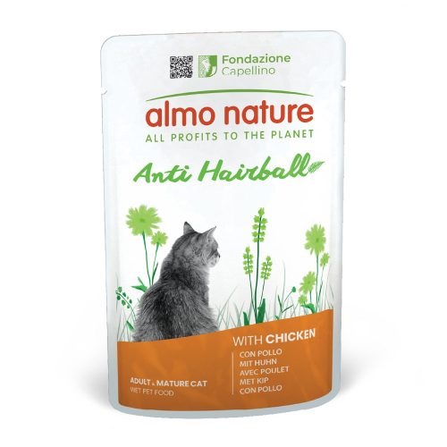 almo nature, Almo Nature Holistic Anti-Hairball mit Huhn, Nassfutter für Katzen (70g)
