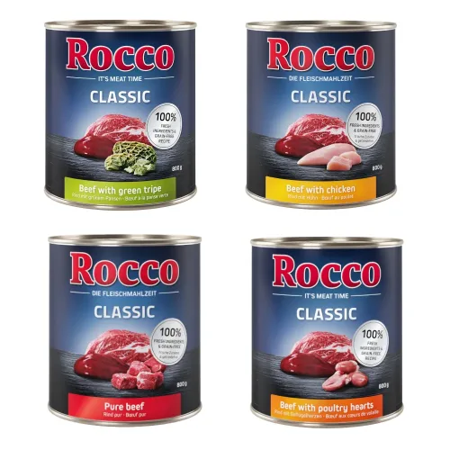 Rocco, Rocco Classic 6 x 800 g - Rind mit Geflügelherzen