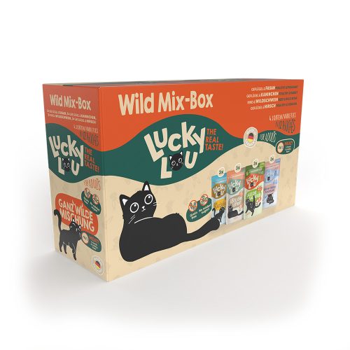 Lucky Lou, Lucky Lou Nassfutter Katze Adult Wild Mix-Box 12x125 g