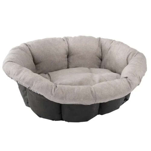 Überzug Sofà Tweed beige für Ferplast Korb Siesta Deluxe (ohne Korb) - Grösse 10: L 96 x B 71 x H 32 cm