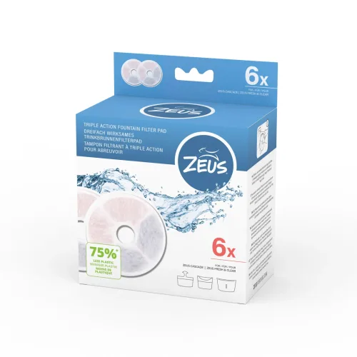 ZEUS, Zeus Dreifach wirksamer Trinkbrunnenfilter (6 Stk)
