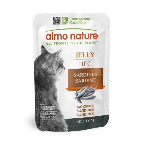 almo nature, Almo Nature HFC Jelly Sardinen, Nassfutter für Katzen (55g)
