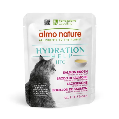 almo nature, Almo Nature HFC Hydration mit Lachs und Brühe, Nassfutter für Katzen (50g)