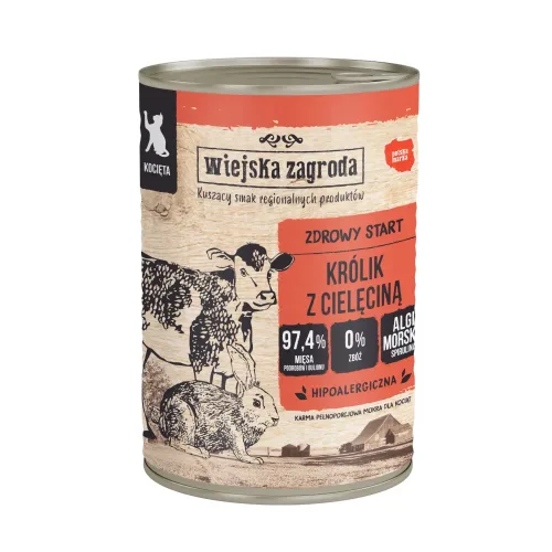 Wiejska zagroda, Wiejska Zagroda Cat 6 x 400 g - Lamm mit Krill