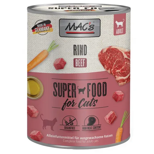 MACS, MAC´s Cat 6 x 800 g - Ente, Kaninchen & Rind