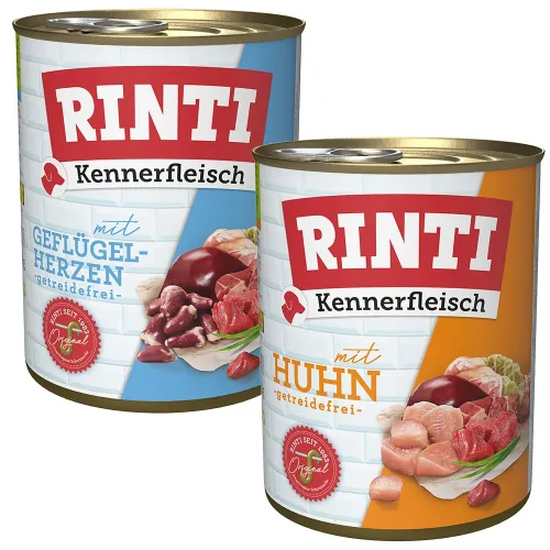 Rinti, Sparpaket RINTI Kennerfleisch 24 x 800 g - Geflügelherzen
