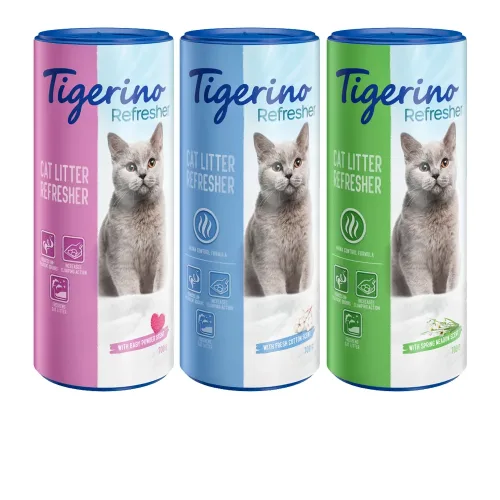 Tigerino, Tigerino Refresher Naturton-Deodorant für Katzenstreu ? 3 Duftvarianten - Baumwollblütenduft 2 x 700 g