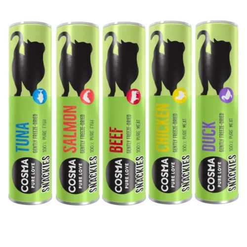 Cosma, Cosma Snackies Probiermix - 46 g, 3 Sorten (Hühnchen, Ente, Rind)