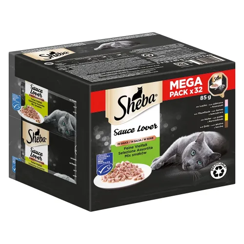 SHEBA, Sheba Multipack Mega-Pack Sauce Collection Feine Vielfalt MSC 32x85 g