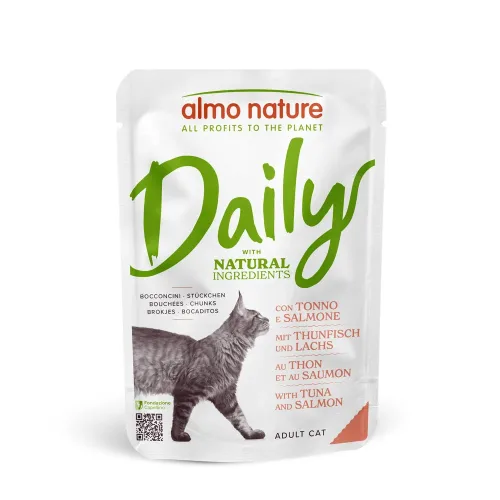 almo nature, Almo Nature Daily mit Thunfisch und Lachs, Nassfutter für Katzen (70g)
