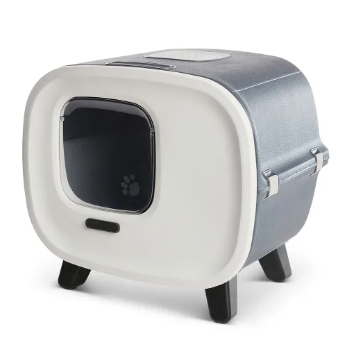 Savic, Savic Katzentoilette Mira - Starterset: Toilette anthrazit/weiss + 2 Filter