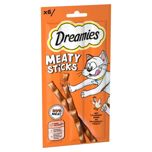 Dreamies, Dreamies Kaztensnack Meaty Sticks Chicken 6x5g