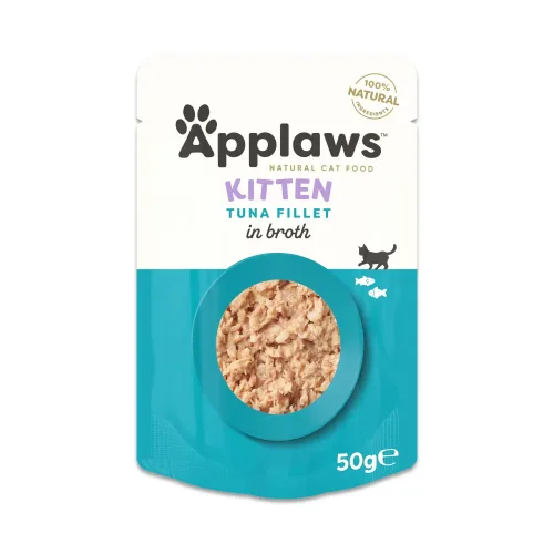 Applaws, Applaws Kitten Thunfischfilet in Brühe, Nassfutter für Katzen (50g)