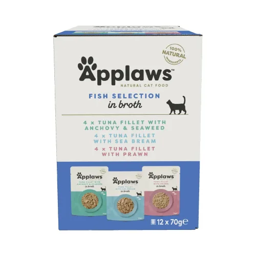 Applaws, Applaws Nassfutter Katze Adult Multipack Fischvariation 12x70 g