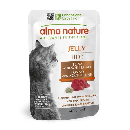 almo nature, Almo Nature HFC Jelly Thunfisch mit Jungsardellen, Nassfutter für Katzen (55g)