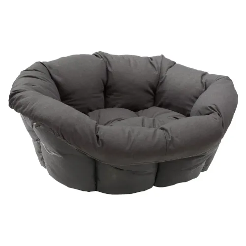 Ferplast, Set aus Ferplast Korb Siesta Deluxe  mit Überzug Sofà - Anthrazit - Grösse 12: L 114 x B 83 x H 37 cm