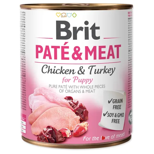Brit Care, Brit Paté & Meat Puppy 6 x 800 g - Huhn & Truthahn