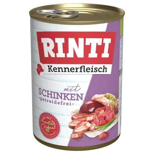 Rinti, Rinti Kennerfleisch Schinken, Nassfutter für Hunde (400g)