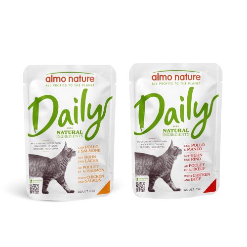 almo nature, Almo Nature Daily mit Huhn und Rind, Nassfutter für Katzen (70g)