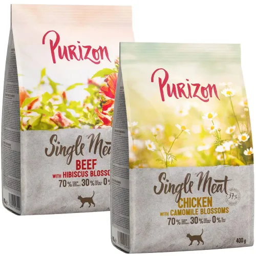 Purizon, Purizon Single Meat Rind mit Hibiskusblüten - 400 g
