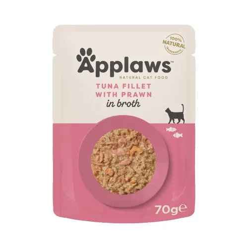 Applaws, Applaws Hühnerbrust mit Lachs in Brühe, Nassfutter für Katzen (70g)